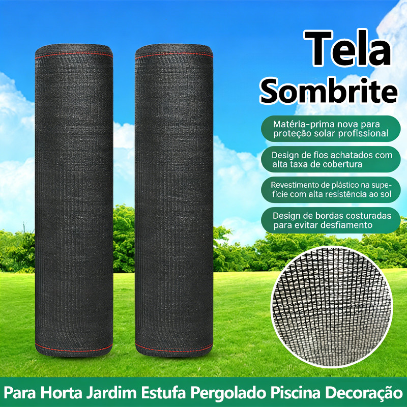 Tela Sombrite, Sombreamento 30%, Proteção UV, Para Horta Jardim Viveiro Estufa Orquidário Pergolado Piscina