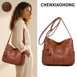 CHENXIAOHONG Bolsa transversal feminina de grande capacidade, elegante e simples.