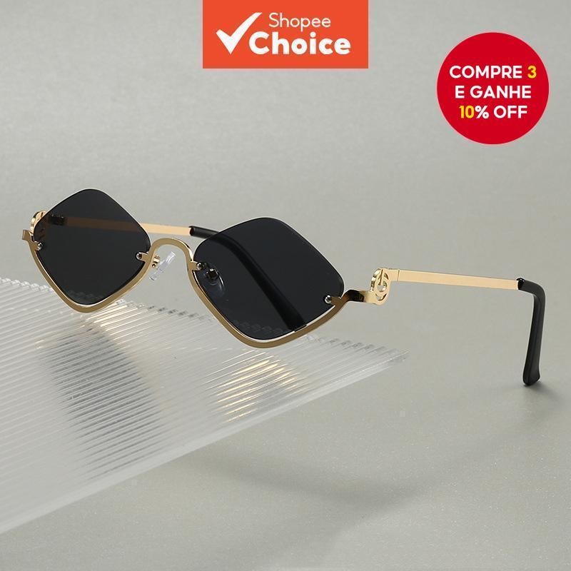 Óculos De Sol Triangulares Retrô Com Proteção UV400 Unissex Da Moda Para Homens E Mulheres