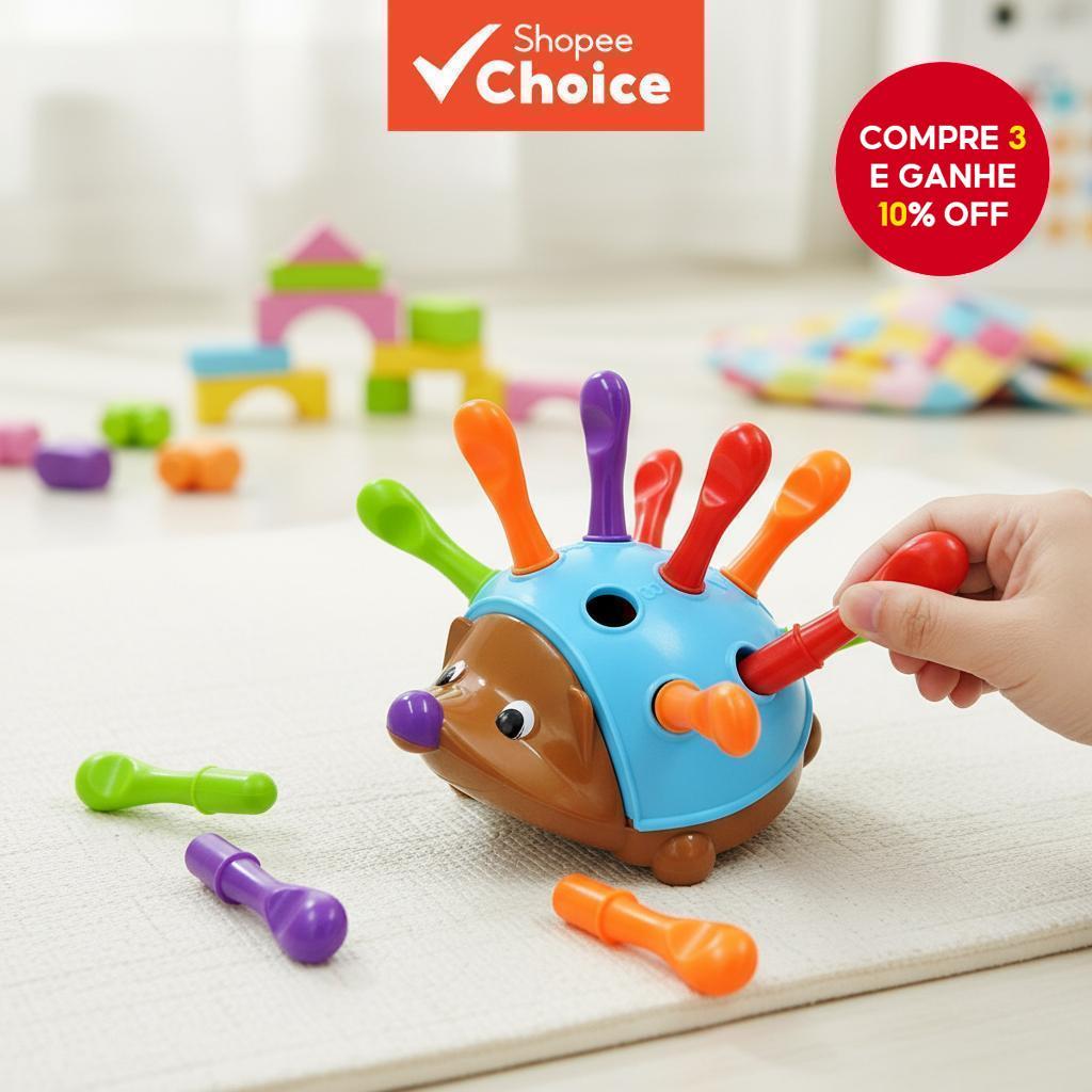 Blocos de Empilhamento de Porco-Espinho Infantil - Desenvolve Coordenação e Habilidades Motoras Finas em Oferta na Shopee