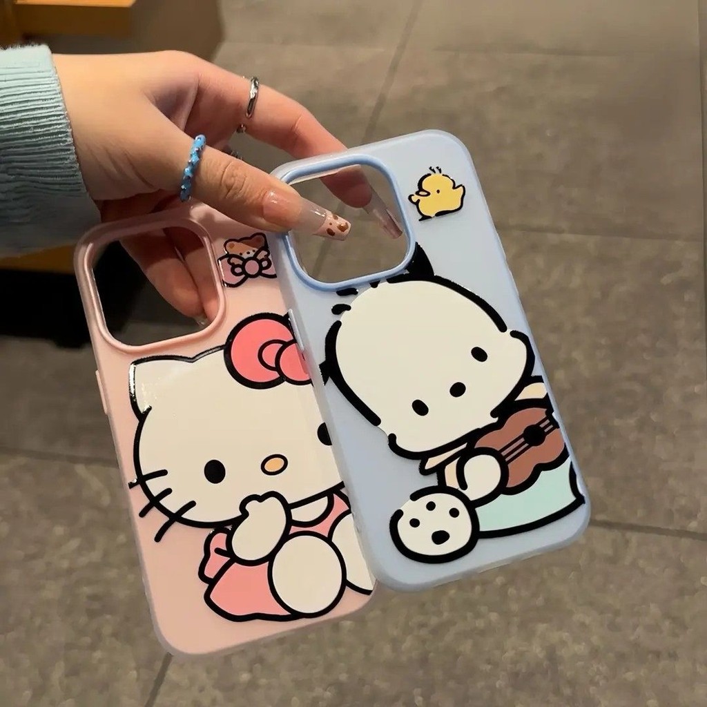 Hello Kitty Marcon Cores Jelly Case Para Samsung A17 A07 A26 A06 A16 A35 A54 A05S A05 A15 A14 A13 A52 A04S A03S A04E A03