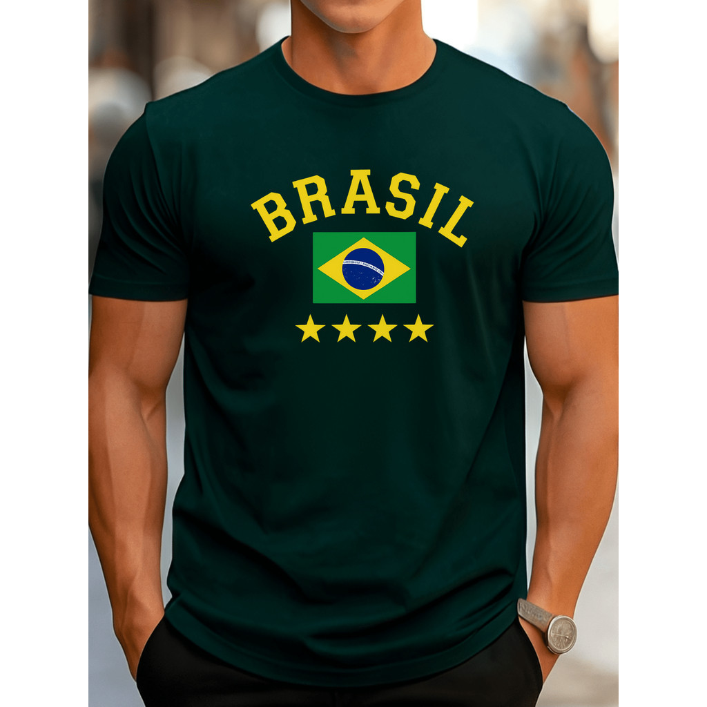 Camiseta Brasil Retrô Tetra 94 Masculina Algodão Camisa Seleção Brasileira Clássica