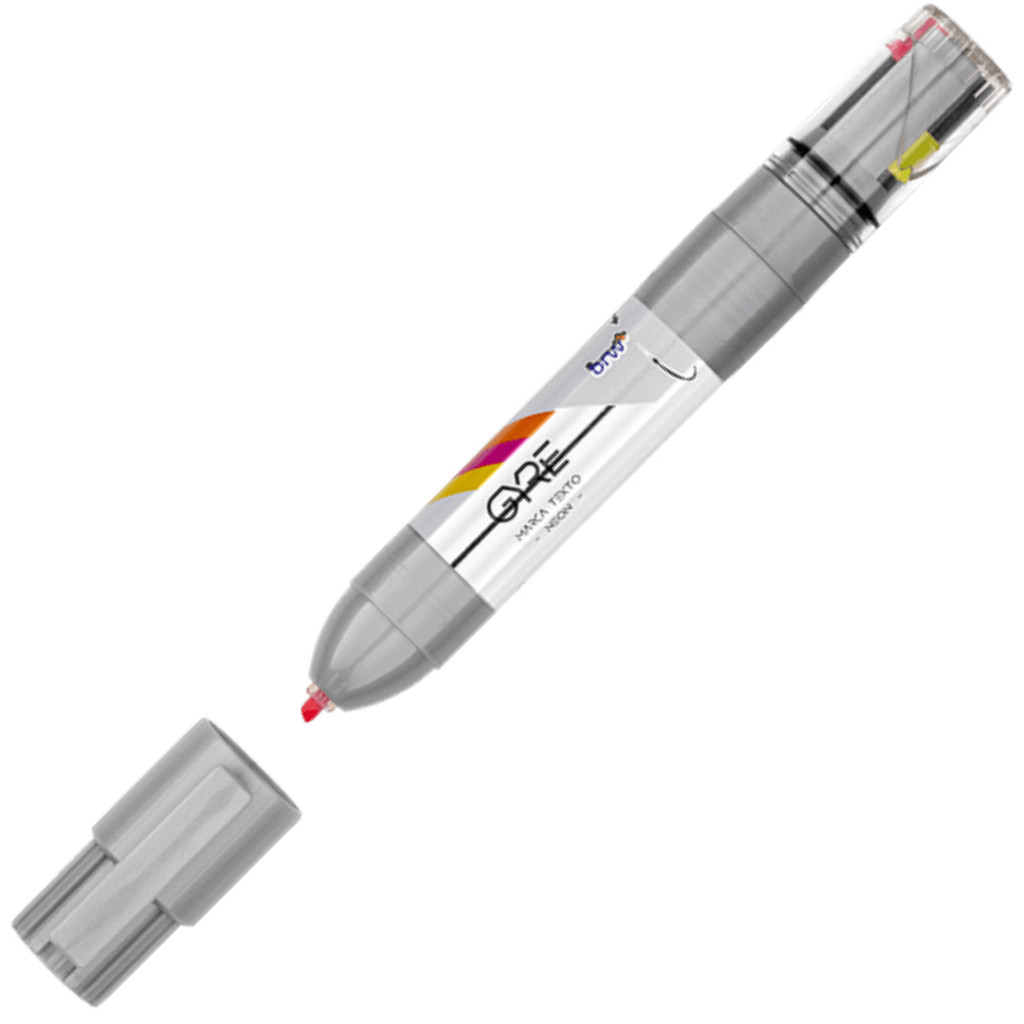 Marca Texto Gyre 3 Cores Neon CA3301 Brw em Oferta na Shopee