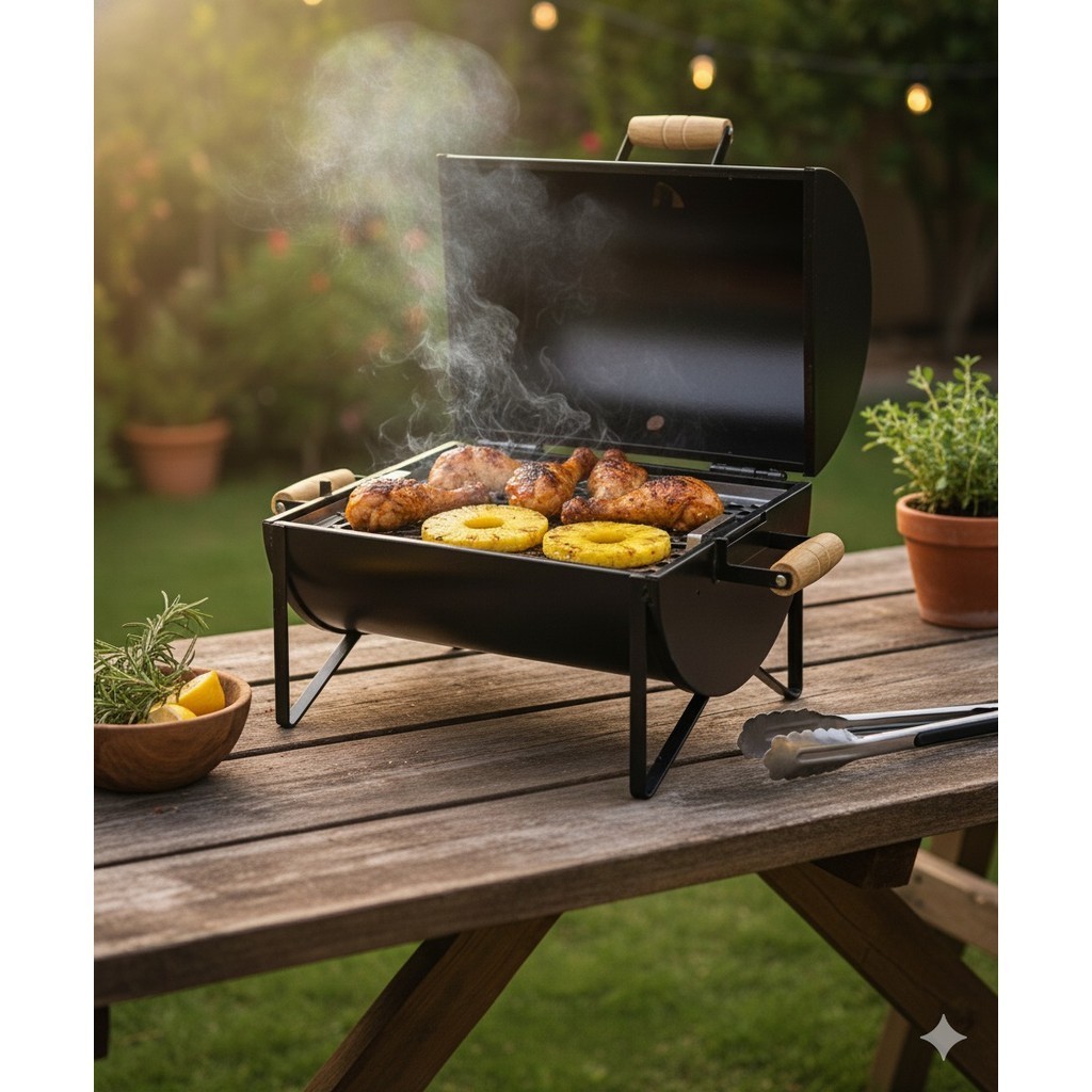 Churrasqueira bafo Chapa com grelha, Compacta, prática sabor top lançamento ef