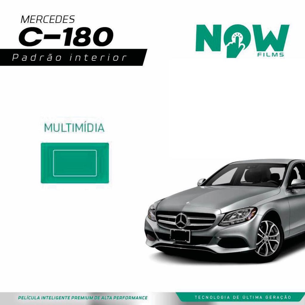 Película Proteção MULTIMÍDIA MERCEDES C180 (2017 À 2020)