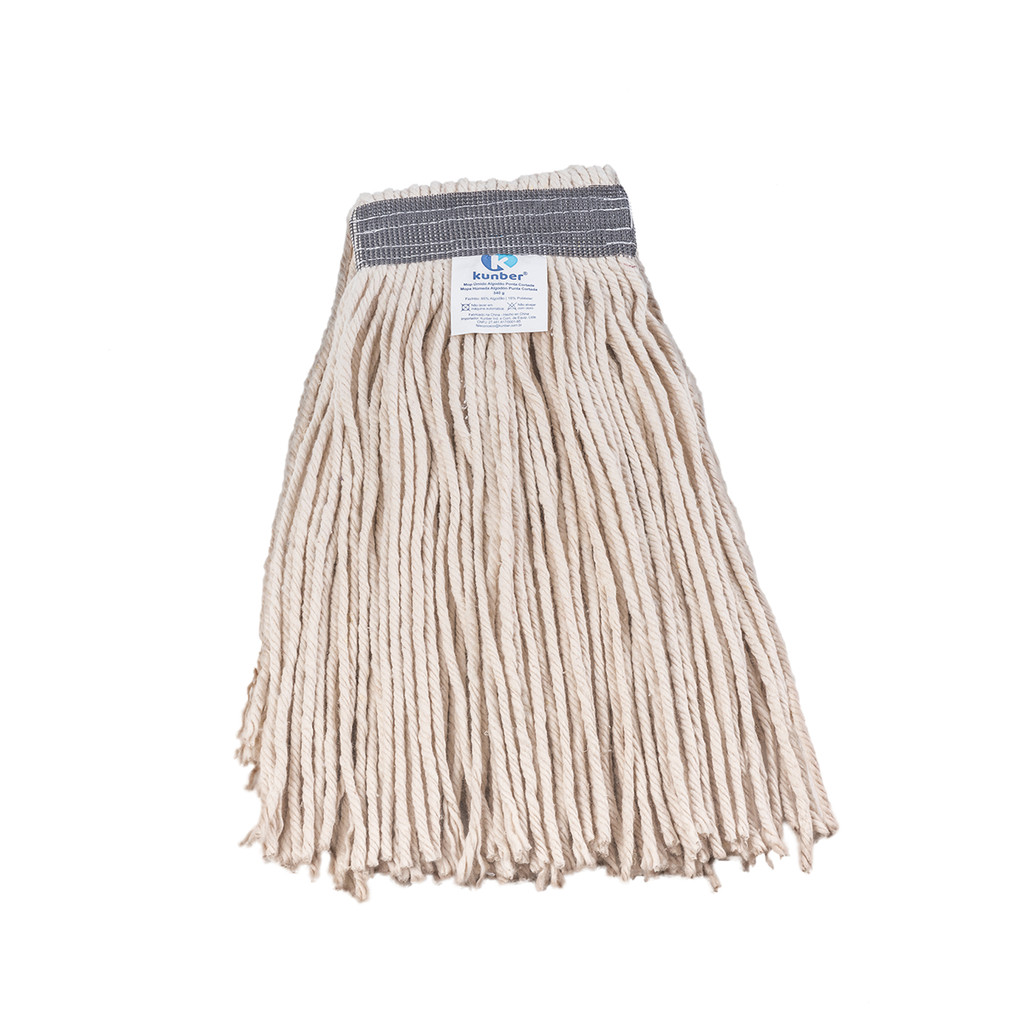 Refil Mop Ponta Cortada Algodão Branco 340g Kunber