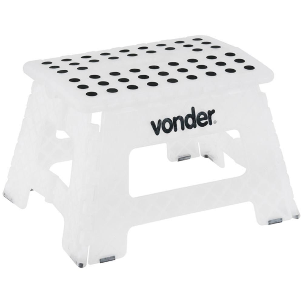 Banqueta dobrável de plástico capacidade 150 kg Vonder em Oferta na Shopee