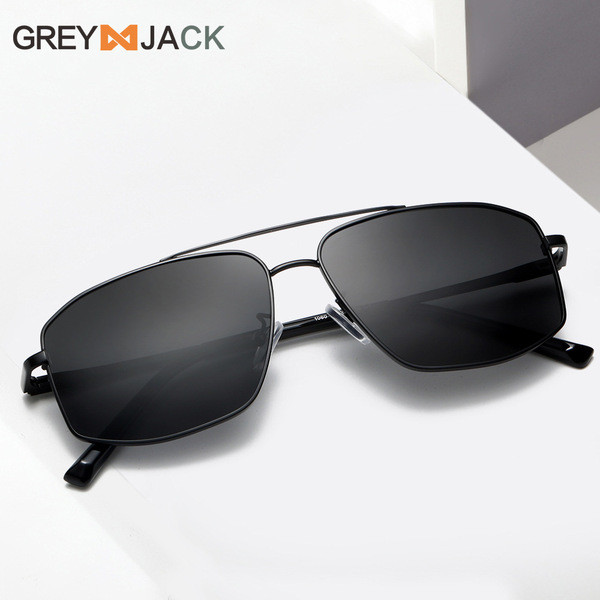 oculos de sol masculino 2022 novo estilo óculos de sol masculino polarizado óculos de sol Metal feixe duplo primavera pe