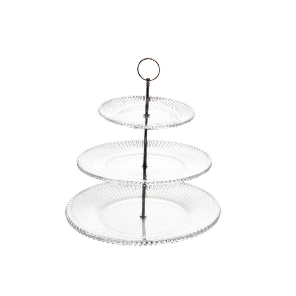 Porta Doces 3 Andares Lyor Renaissance de Cristal 31,5cm em Oferta na Shopee