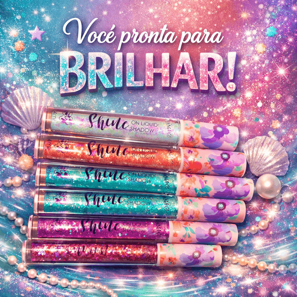 Sombra Líquida Shine-on - Luisance, Glitter, Carnaval, Furtacor, Make Artística, Brilho, Fantasia