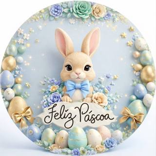 PAINEL REDONDO PASCOA 2026 EM TECIDO ALTA QUALIDADE VARIOS MODELOS TAMANHOS 50X50CM E 150X150CM em Oferta na Shopee