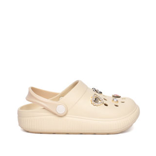 Sandália Babuche Infantil Molekinha Pins Decorativos Creme em Oferta na Shopee