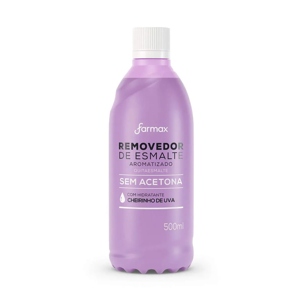 Removedor Esmalte Farmax Sem Acetona Uva 500ml