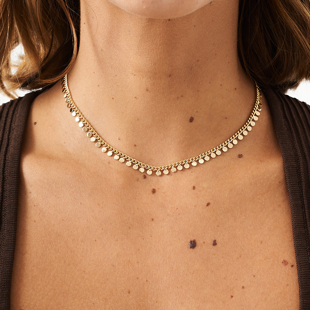 Choker Medalhinhas com Banho em Ouro 18k