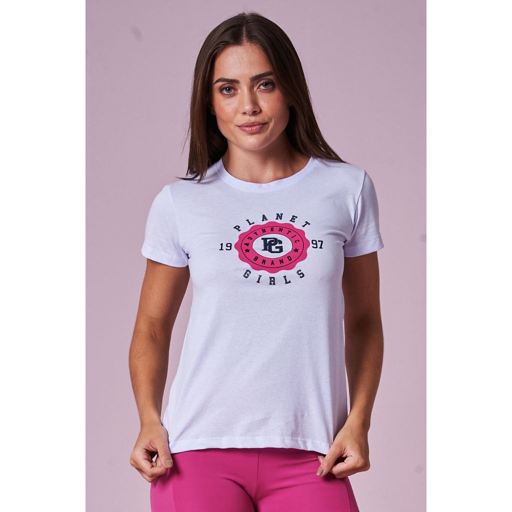 Camiseta Feminina Brand 1997 Planet Girls Branco em Oferta na Shopee