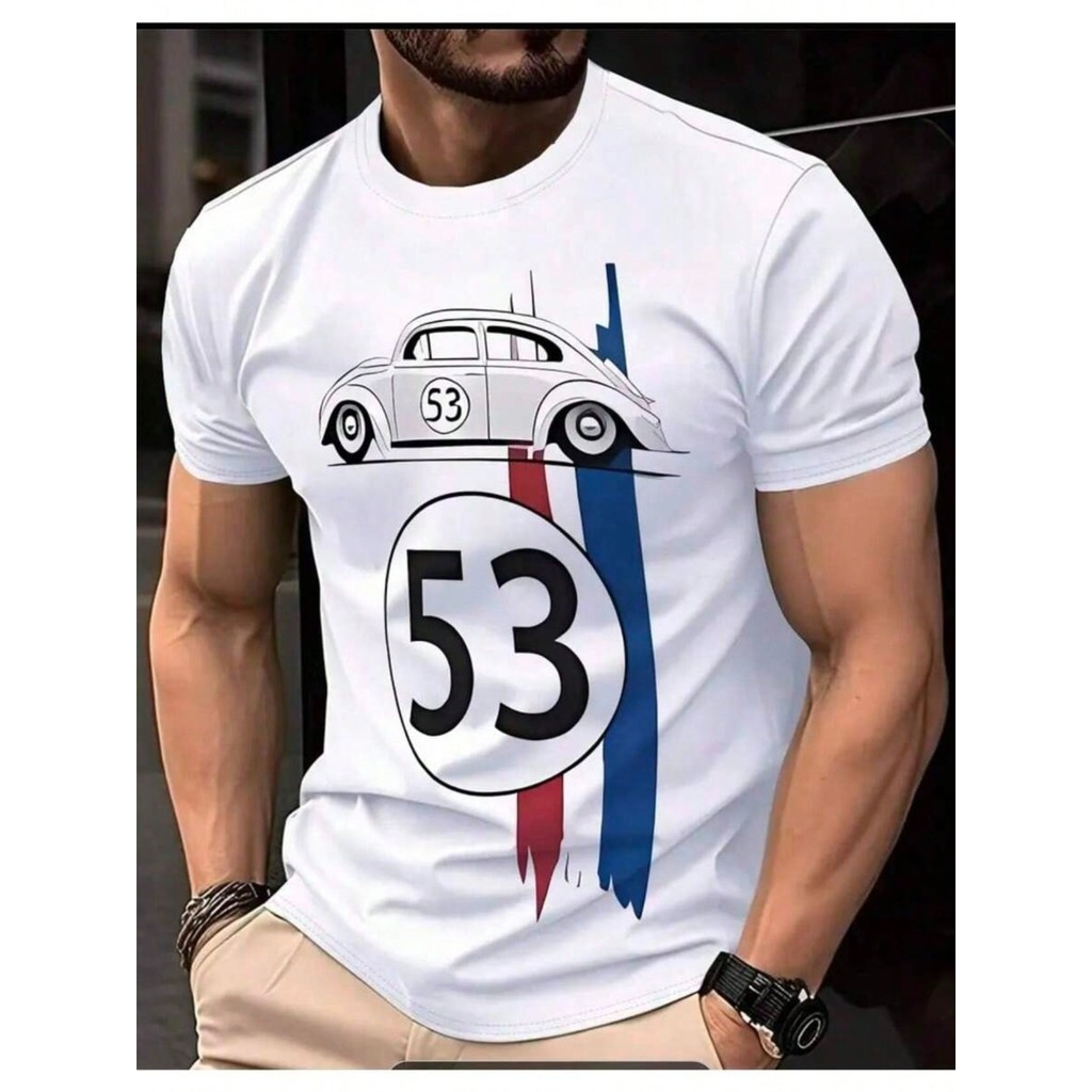 CAMISA CAMISETA MASCULINA CAMISA BÁSICA CASUAL DE VERÃO ESTAMPADA  ALGODÃO