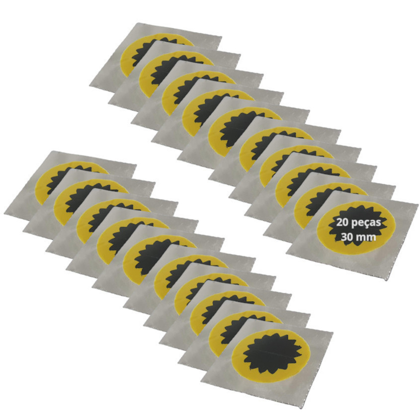 Kit 20 Remendos Vipal 30mm Original – Reparo de Câmara de Ar Bike e Moto Original em Oferta na Shopee