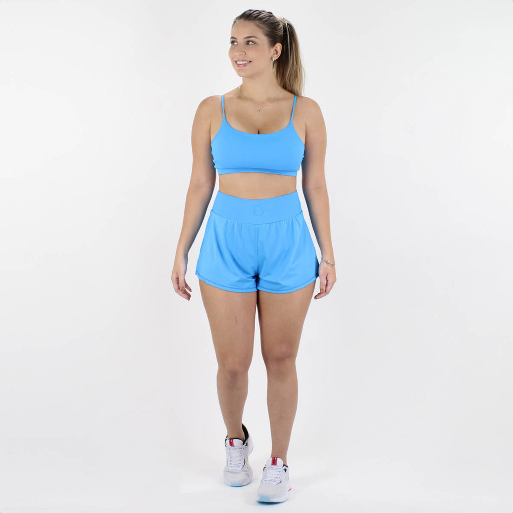 Short Colcci Sport Comfort Acinturado Azul - Feminino