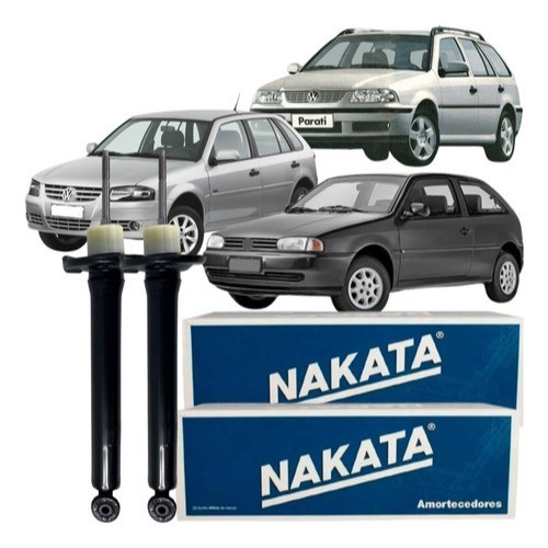 Par 02 Amortecedor Traseiro Original Nakata Vw Gol Parati G2 G3 G4
