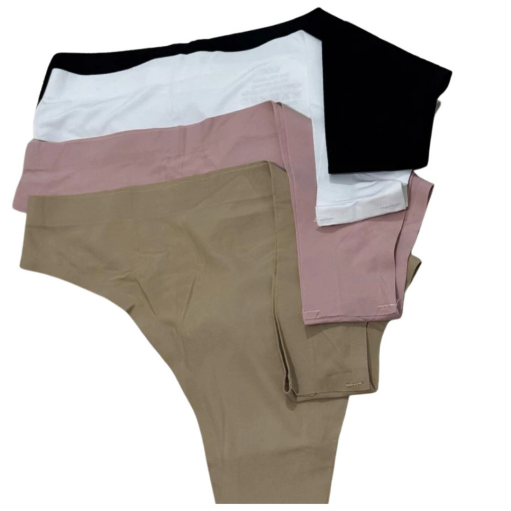 Kit 3 Calcinhas Sem Costura Tanga Corte A Laser PROMOÇÃO Não Marca Vestido CONFORTO