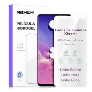Película Hidrogel HD, Fosca, PV p/ Xiaomi Todos os Modelos Redmi Note 15 14 13 X7 X6 M8 X7 C85 em Oferta na Shopee