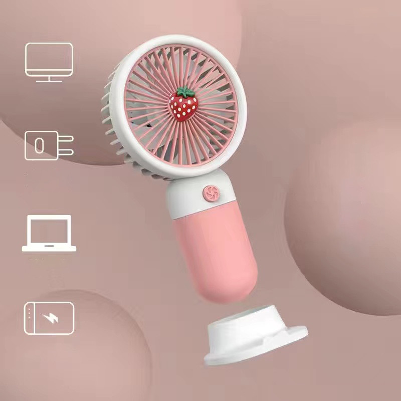 Mini Ventilador De Mão Portátil Recarregável Usb com suporte Para Escritório — imagem 2 de 2