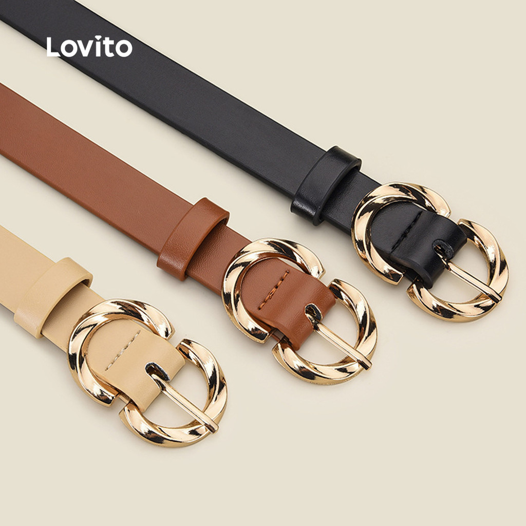 Lovito  Cinto Retrô elegante LFA111272 em Oferta na Shopee