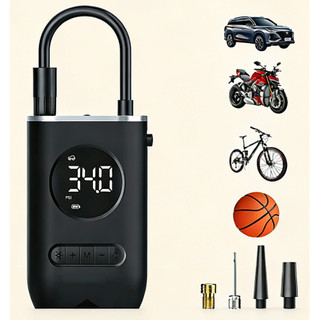 Mini Compressor de Ar Portátil Recarregável USB | Digital Calibrador de Pneu Envio Imedia…