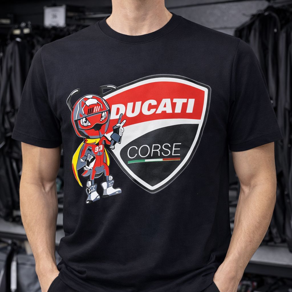 Camisa Masculina Allboy Ducati Marquez New Preto Esportiva Moto