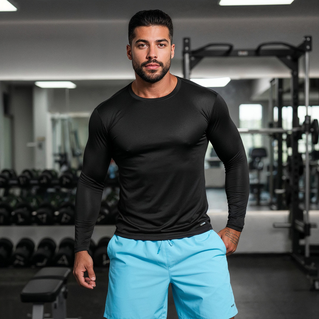 Camisa Masculina Térmica Proteção Solar 50+ Uv Manga Longa