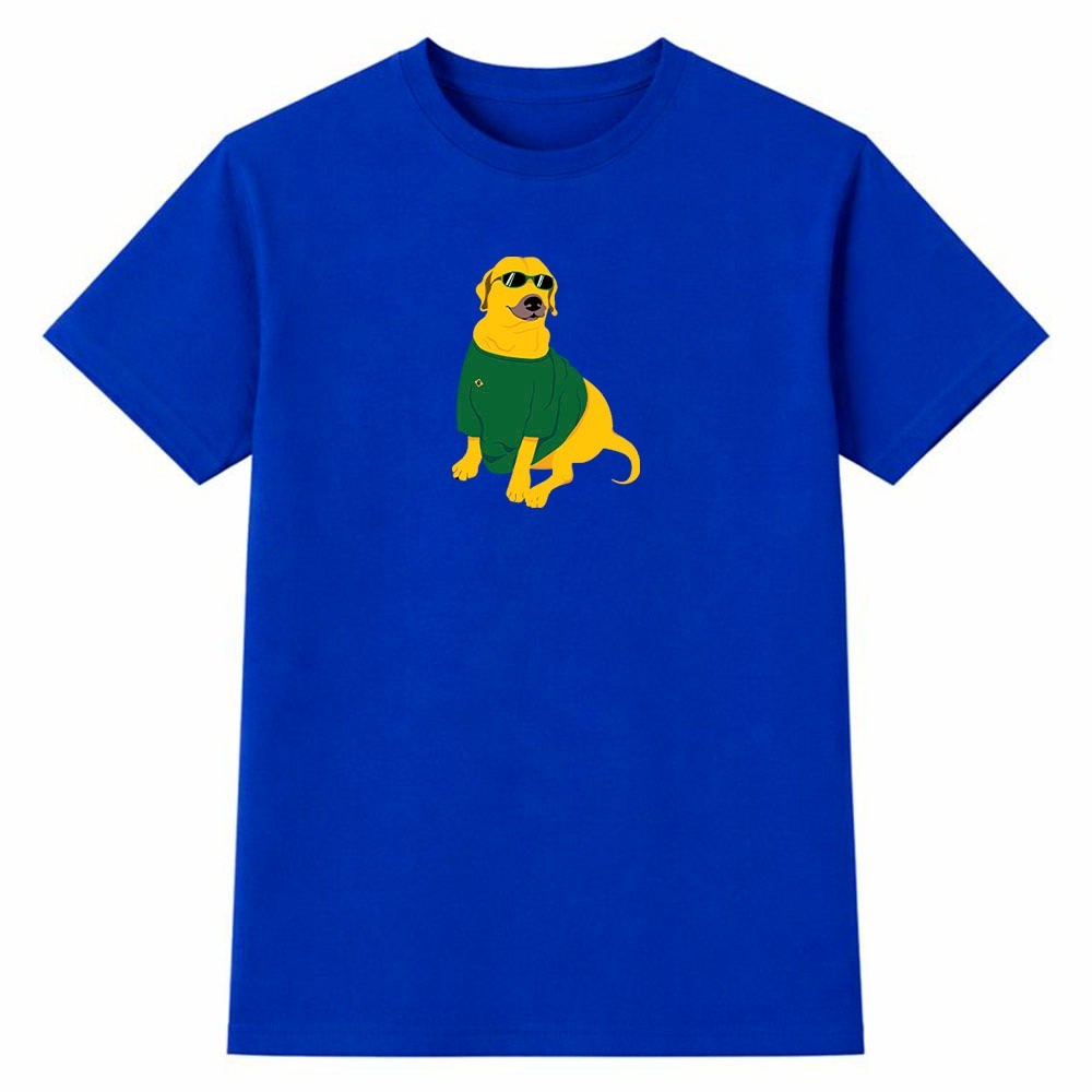 Camiseta Masculina 100% Algodão Camisa Caramelo Brasil Copa do Mundo Futebol Streetwear Urbano