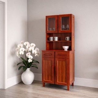 Armário de Cozinha Sergipe 4 Portas 2 Prateleiras com Vidro - Rodmoveis em Oferta na Shopee