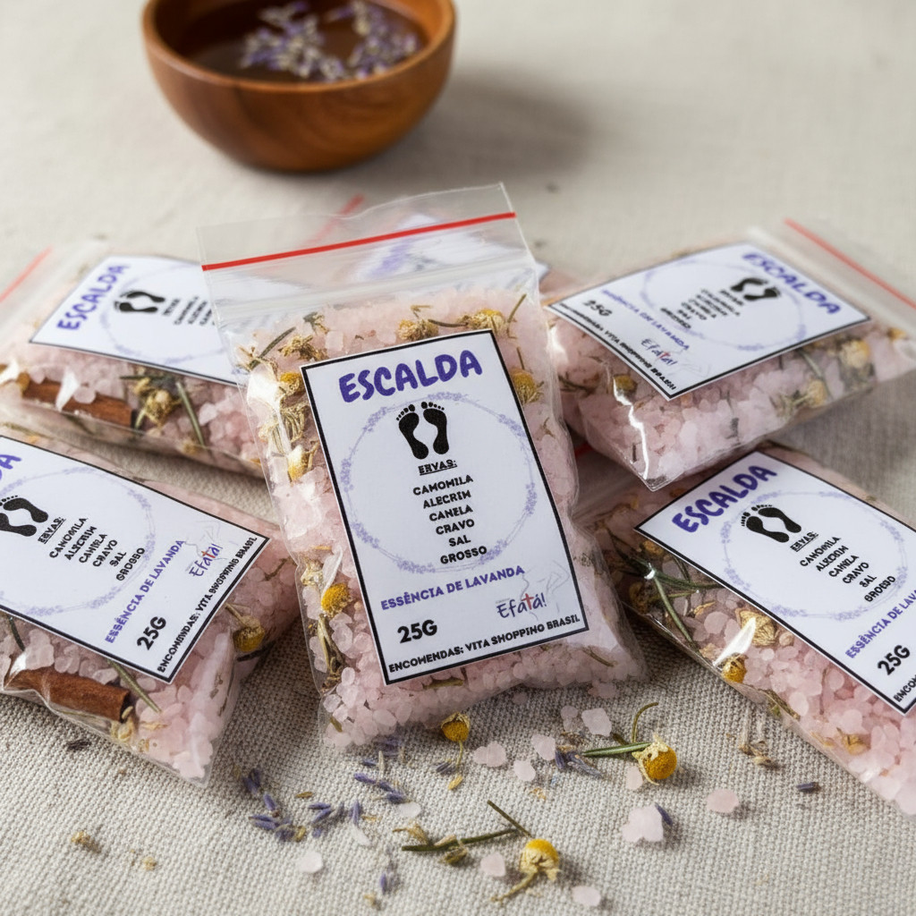 Sais Escalda Pés kit 30 unids - Revigora, Relax e Potenza