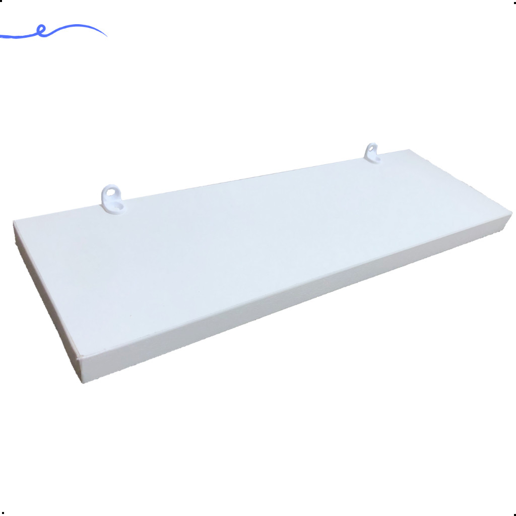 1 Prateleira Branca 30X10 Com Suporte Flutuante Mdf  Organizadora Decoração Cozinha Quarto Banheiro