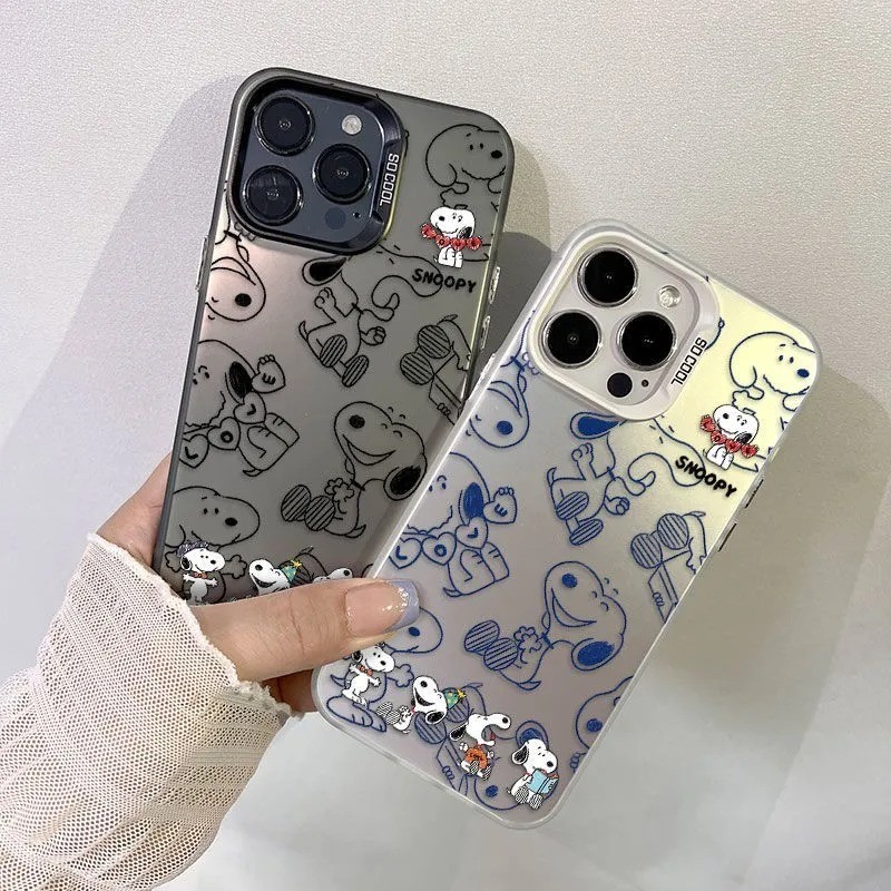 Capinha Capa Para Samsung A16 A54 A16 A34 A23 A05 A55 A35 S20 21 22 23 24 S25 FE Ultra M23 34 Snoopy anti-impacto