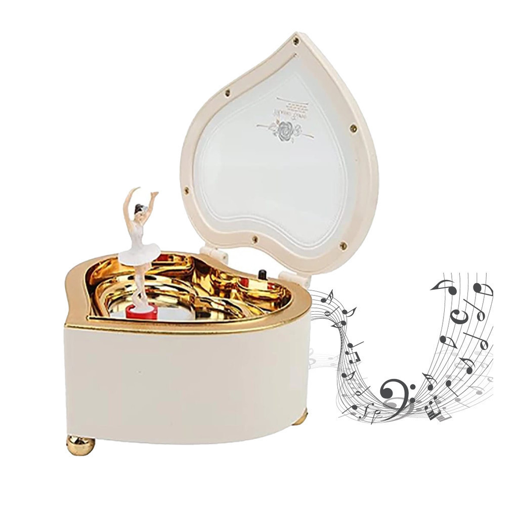 Caixinha de Música Formato Coração Com Bailarina Dançarina