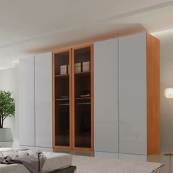 Guarda Roupa Casal Coliseu Gold MDF 6 Portas e 6 Gavetas Moderna Mobília