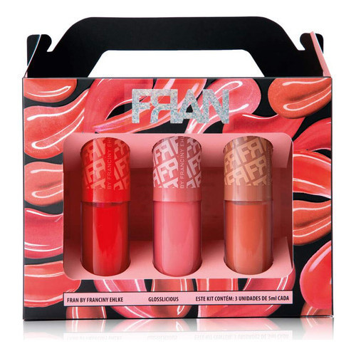 Glosslicious Kit Fran - 3 Em 1 Fran By Franciny Elkhe