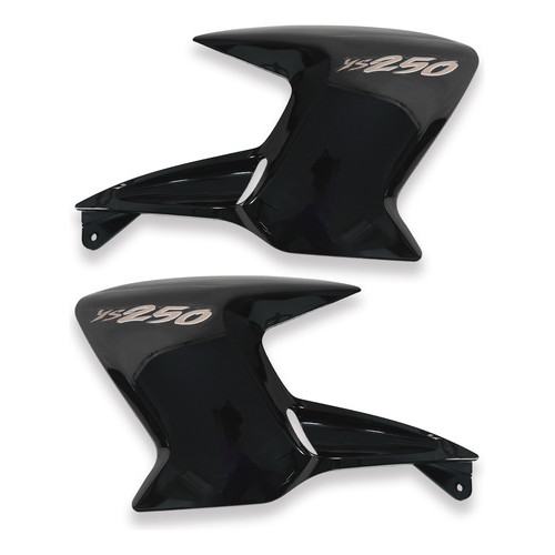 Aba Adesivada Fazer 250 2005 A 2010 Par Asa Tampa Lateral Preto 2009 2010 Metalico