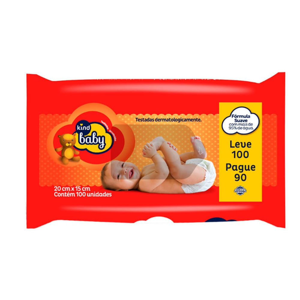 Toalha Umedecida Kind Baby 100 Unidades em Oferta na Shopee