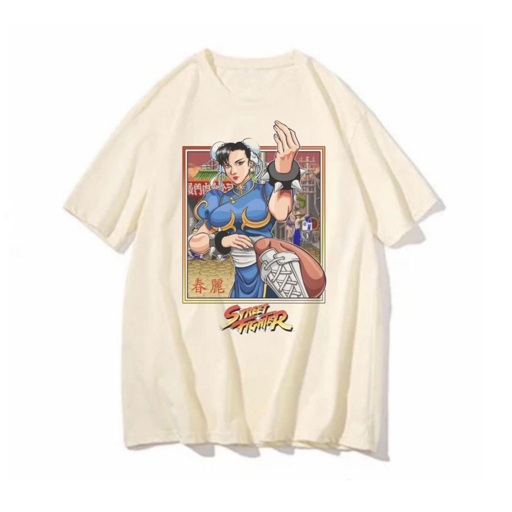 Camiseta Street Fighters Chun-li blusa feminina masculina unissex gamer capcom camisa divertida jogo luta
