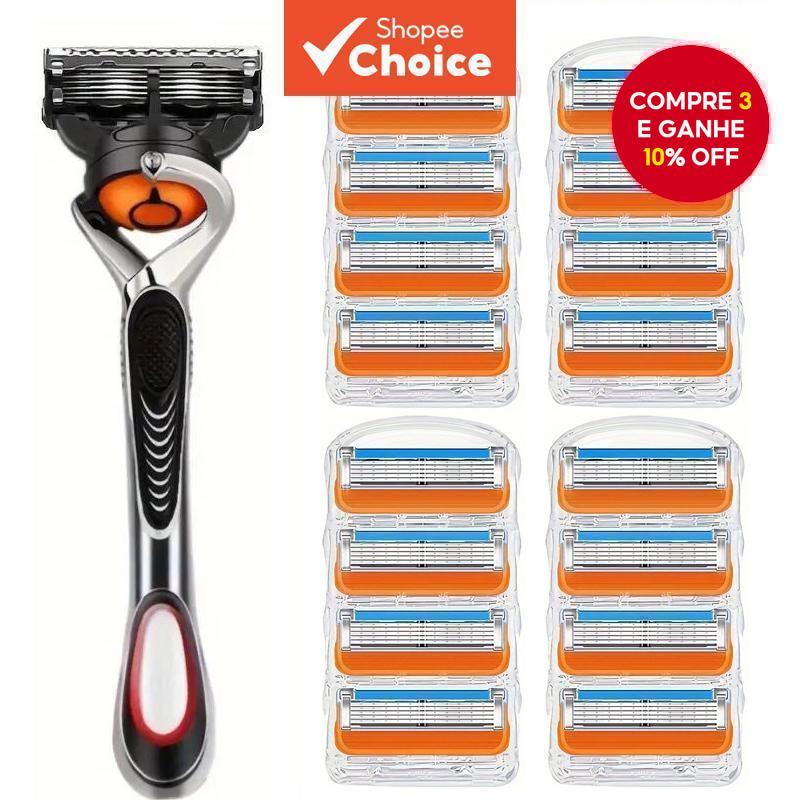 Nova Navalha Manual 2025 Para Homens-Loja Principal Oficial Autêntica , Recargas De Lâmina Universal De 5 Camadas