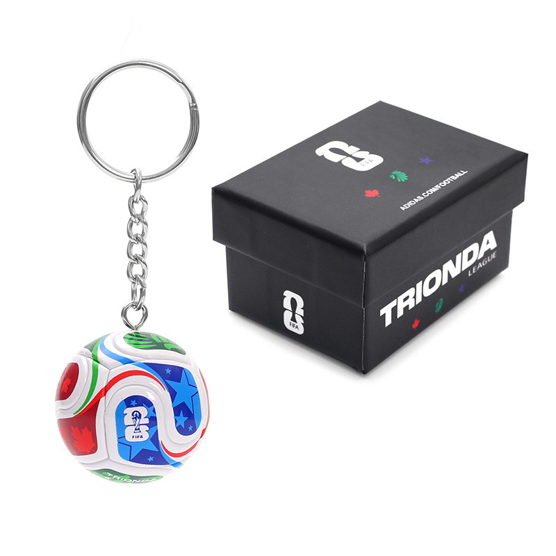 Detalhes do Chaveiro Copa do Mundo 2026 Pingente Bola Futebol Lembrança Colecionável Presente Fãs Caixa Luxo