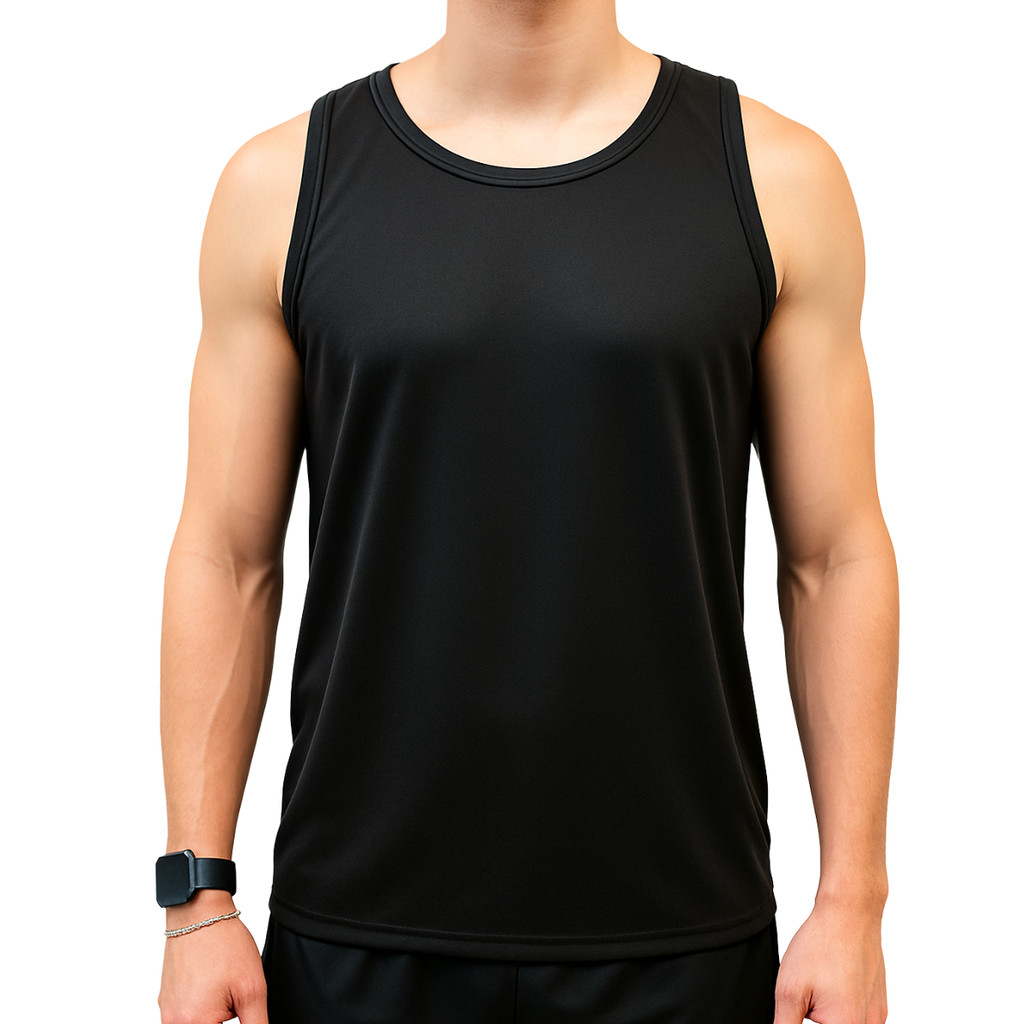 Camiseta Regata Masculina Lisa Básica DryFit Verão Academia Praia Treino Dia a Dia Casual