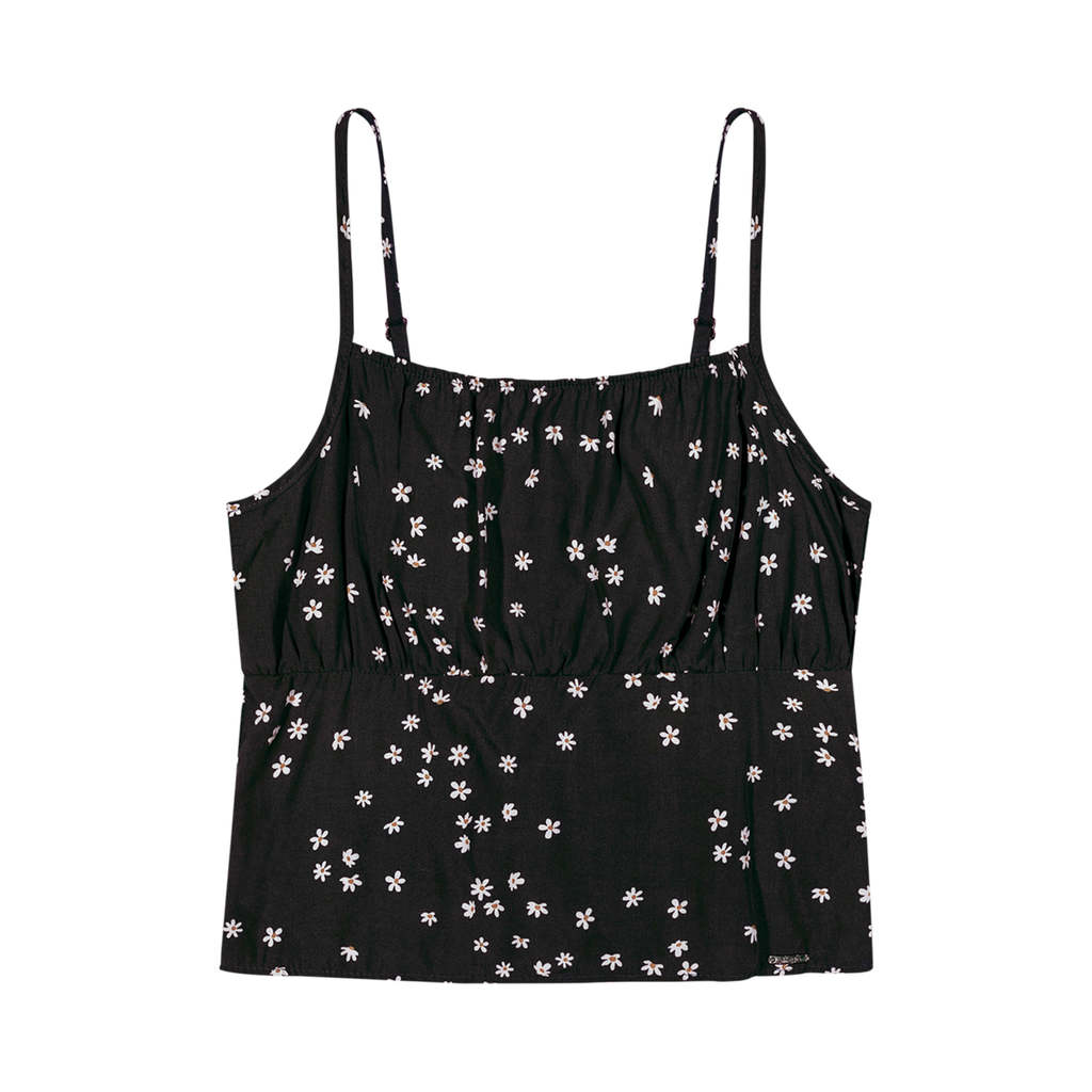 Regata Cropped Juvenil Menina Floral Beats Preto