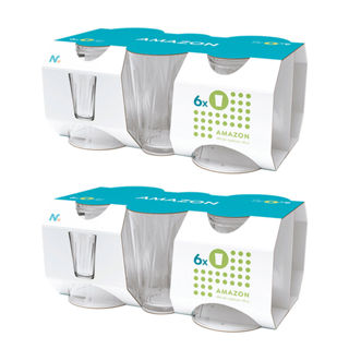 Kit 12 Copos Nadir Amazon em Vidro Transparente 190ml em Oferta na Shopee