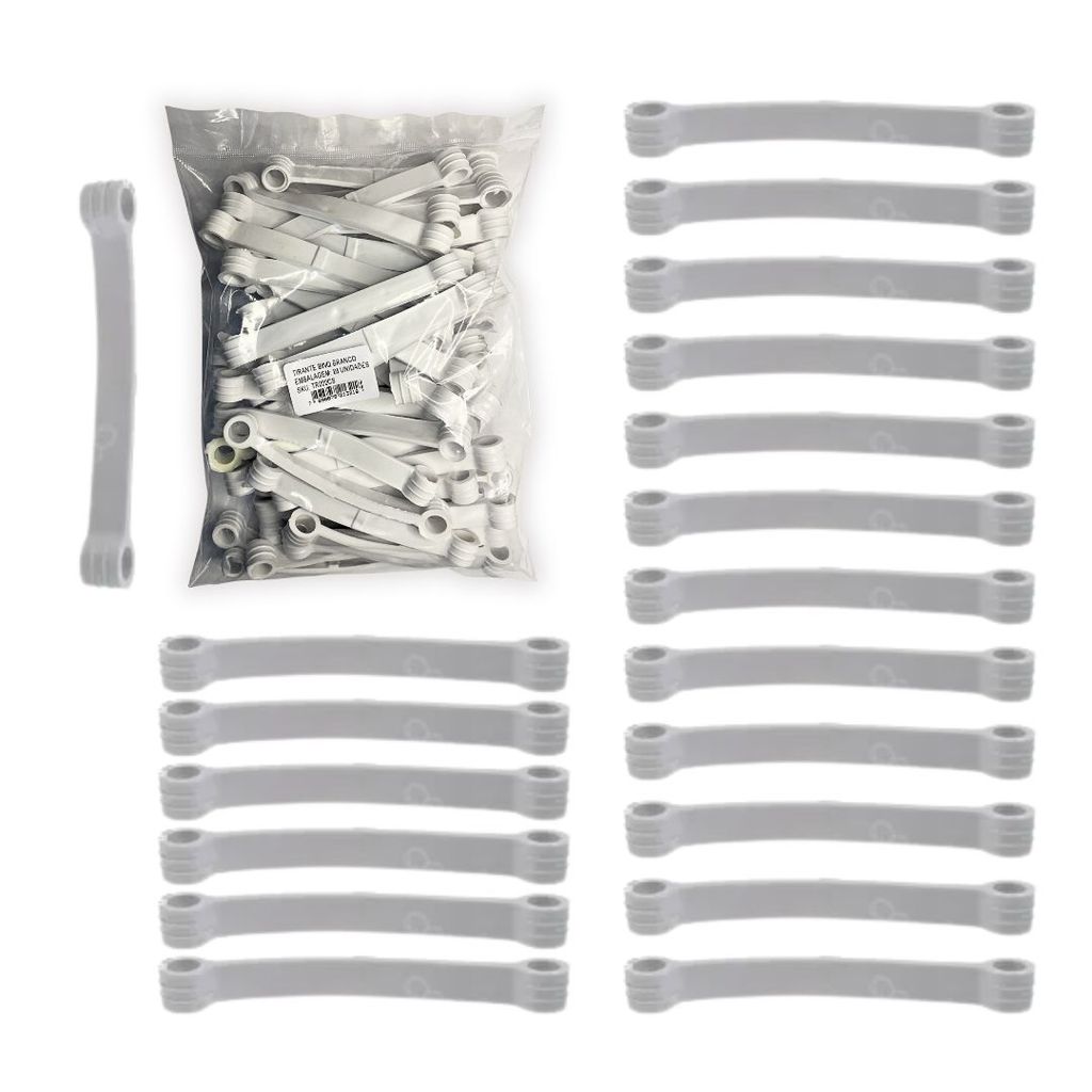 Kit 100 Tirantes Branco Lavadora Compativel Brastemp Consul 7kg A 12kg