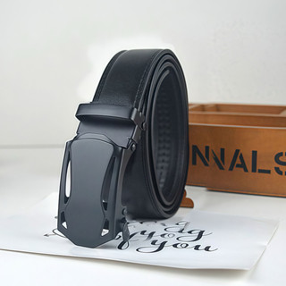 Cinto masculino de couro com fivela automática de catraca metálica Yihan em Oferta na Shopee