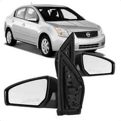 Retrovisor Sentra 2007 2008 2009 Com Controle Preto