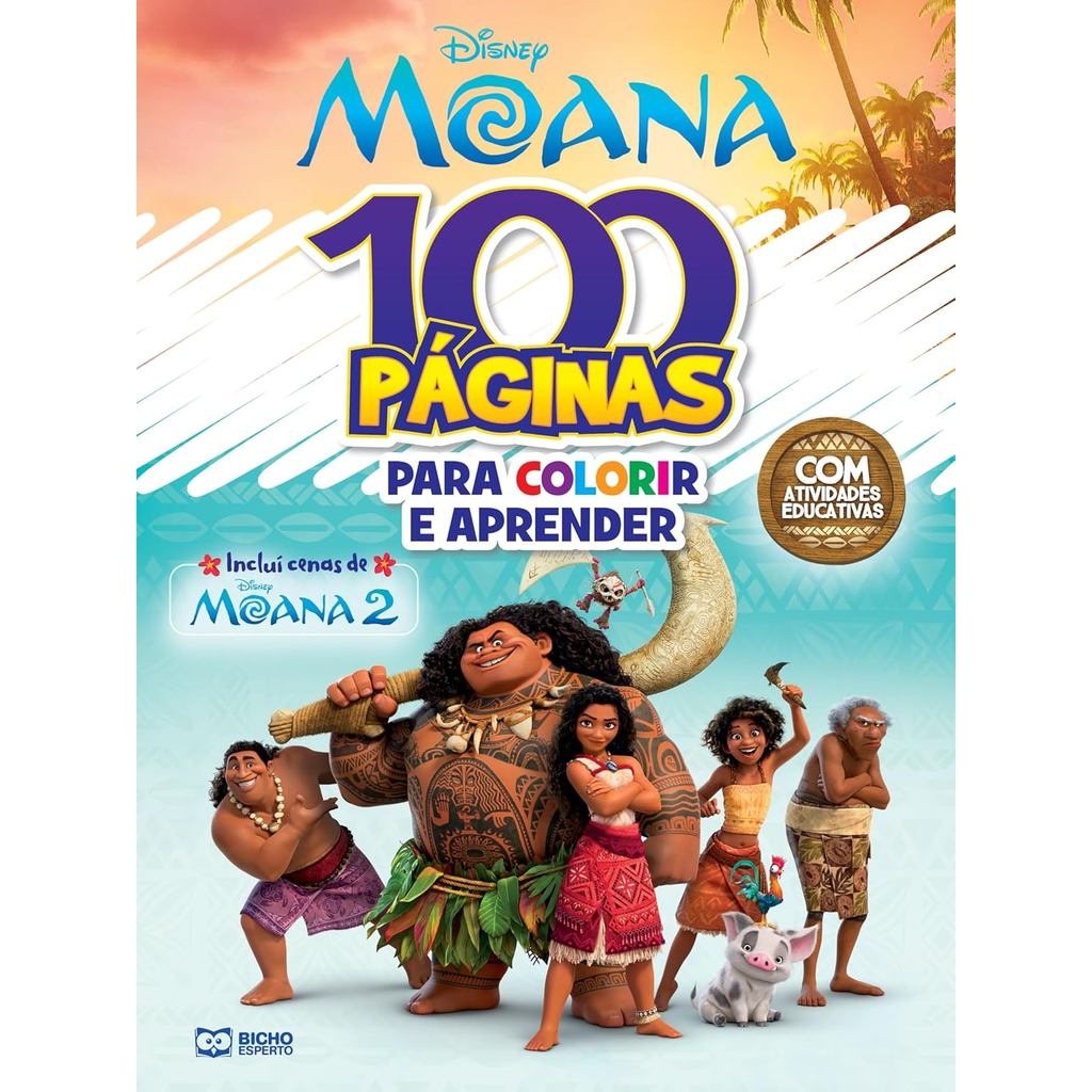 100 Páginas para Colorir | Disney | Moana 2